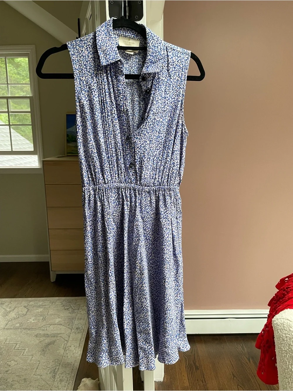 kate spade Sleeveless Blue Floral Midi Dress
